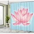 thumbnail image 5 of Ambesonne Nature Shower Curtain, Gardening Lotus Flower, 69"Wx84"L, Pink Pale Blue, 5 of 5