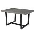 thumbnail image 5 of Pemberly Row Modern 52" Solid Pine Wood Dining Table in Gray/Black, 5 of 6