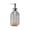 Clear, variant on COM1950s Glass Soap Dispenser,Refillable Liquid Soap Bottle with Vertical Stripe Design,Press Pump for Bathroom Kitchen Sink Countertop,12 Oz Capacity