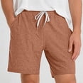 thumbnail image 3 of Mens Lounge Shorts Summer Elastic Waist Drawstring Straight Leg Relaxed Fit Casual Shorts with Pockets, 3 of 6