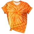 thumbnail image 2 of QUINDOS Summer Womens T-Shirts Orange Short Sleeve Tie Dye Womens Tops Crew Neck Trip Tops, 2 of 3