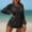 *Black, variant on ClodeEU Women's Sheer Mesh Beach Cover Up Dress ,Fashion Bikini Three Piece Swimsuit Set White,Womens Plus L