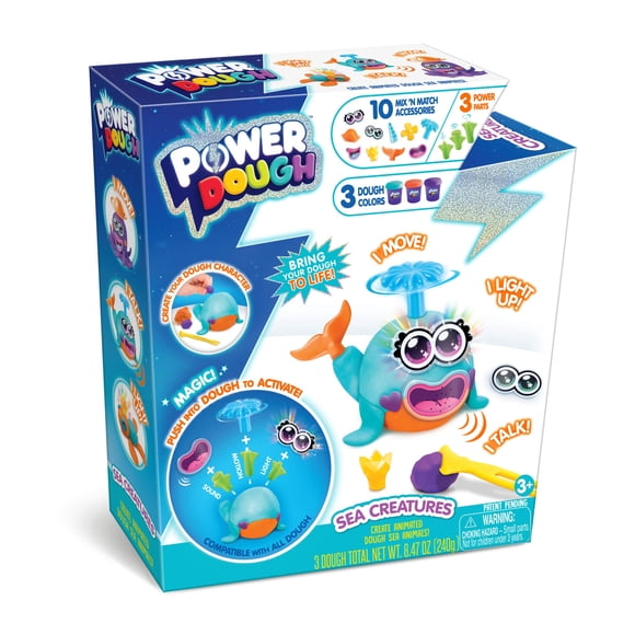 Set de 17 piezas Canal Toys Power Dough Criaturas Marinas