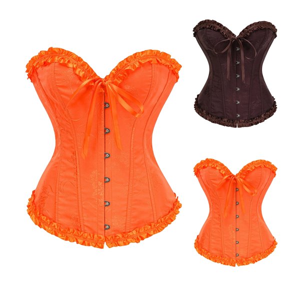 JTieacloth Women's Strapless Bustier Corset Top Lace Up Waist Corset for Casual Party