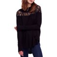 thumbnail image 1 of Free People Spring Valley Blusa henley para mujer, negro, grande, 1 of 1
