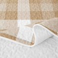 thumbnail image 5 of Manfei Brown White Checkered Twin Quilt Set,Rustic Plaid Twin Coverlet Set,2 Pieces,1 Bedspread and 1 Pillowcase, 5 of 7