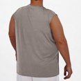 thumbnail image 4 of asjyhkr Plus Size Mens Athletic Tank Tops Mesh Stretch Sleeveless Crew Neck Shirts Gym Running Workout Shirts(XXXXL,Gray), 4 of 6