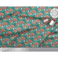 thumbnail image 3 of Soimoi Toile Lourde Verte Feuilles & Tissu Imprimé Floral 1 Yard 58 Inch Wide, 3 of 6