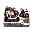 thumbnail image 3 of Casa luminosa navideña, artesanías rústicas, miniatura de resina, casa musical navideña para Papá Noel, 3 of 9