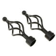 thumbnail image 4 of 2Pcs Curtain Rod Ends Drapery Curtain Pole Ends Window Pole Head for Dia. 28mm Rod Twist#Black, 4 of 9