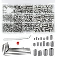 thumbnail image 2 of 540Pcs Hexagon Headless Screws M2 M3 M4 M5 M6 M8 Allen Screws Stainless Steel Punch Screw Door Handle with Allen Key and Tweezers, 2 of 8