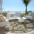 thumbnail image 3 of Dalyn Rugs Machine Washable Indoor/Outdoor Chantille Brown 8' x 8' Round Rug, 3 of 7