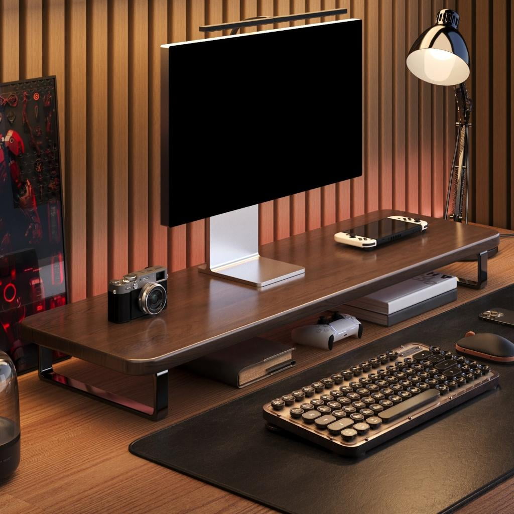 Heavy Duty Metal Computer Monitor Stand Risers Smooth Scratch Resistant Platform