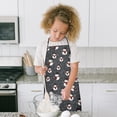 thumbnail image 4 of Black Christmas Snowman Pattern Kids Aprons for Girls and Boys,Adjustable Neck Strap Toddler Aprons for Kids Cooking Baking, 4 of 7