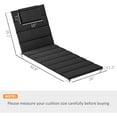 thumbnail image 2 of ZYPPPA  Outdoor Lounge Chair Cushion Set of 2, 80" x 26" UPF50+ 230gsm Olefin and 25D High-Density Foam, Foldable Patio Chaise Lounge Cushion Set, Fade Resistant for Lawn Pool, Black, 2 of 8