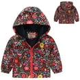 thumbnail image 2 of Coerni Toddler Baby Boys Cartoon Dinosaur Print Hooded Jacket Long Sleeve Windproof Coats Zip Up Trench Windbreaker Outerwear, 2 of 4