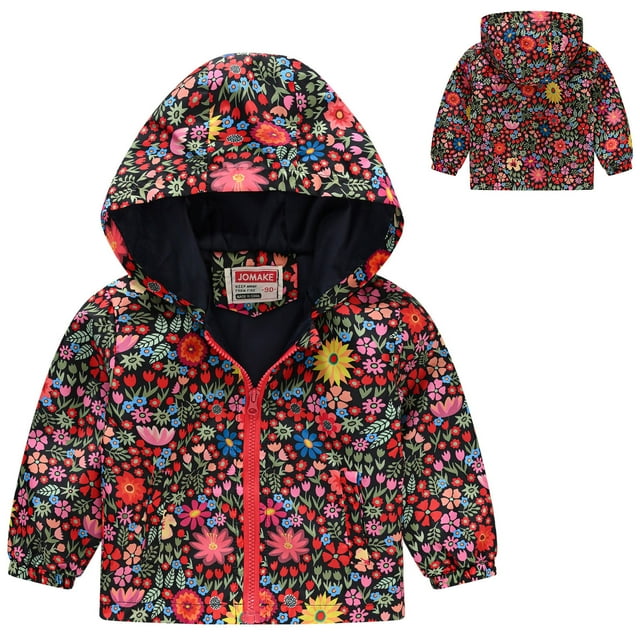 Toddler Girls Winter Coat Cartoon Printed Solid Color Lightweight Jacket Windproof Down Jacket Spring Outfit 3-4 Years Kids Clothes