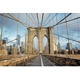 thumbnail image 2 of Blaustein, Alan 24x17 Gold Ornate Wood Framed with Double Matting Museum Art Print Titled - Brooklyn Bridge, 2 of 4