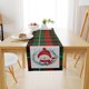 thumbnail image 5 of Camino de mesa navideño Yoyauz de 13 x 72 pulgadas, decoración de arpillera de lino a cuadros rojos con estampado de reno de Papá Noel para fiestas temáticas navideñas de invierno, 5 of 6
