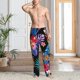 thumbnail image 2 of Balery Tropical Palm Leaves Pantalones de pijama para hombre, pijama ultraligero, pantalón de descanso-Small, 2 of 6