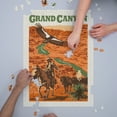 thumbnail image 3 of Grand Canyon National Park, Arizona, Woodblock (1000 Piece Puzzle, Size 19x27, Challenging Jigsaw Puzzle for Adults and Family, Made in USA), 3 of 4