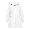 thumbnail image 7 of Sheghy Womens Rain Jacket Women Long Sherpa Jacket Zip Up Daily Trench Jacket with Pockets, 7 of 7
