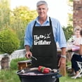 thumbnail image 5 of Funny Apron with 3 Pockets for Men Women BBQ Grilling Adjustable Bib Black Aprons Gifts Cooking Kitchen, 5 of 9