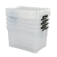 thumbnail image 5 of Easymanie 4-Pack 34 Quart Plastic Storage Bins with Wheels, Large Clear Storage Latch Box, 5 of 6