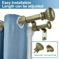 thumbnail image 6 of Urbanest Fluted Ball Adjustable Double Curtain Rod Set, 6 of 6