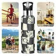 thumbnail image 7 of Yayeee 20oz Insulated Water Bottle Double Wall Stainless Steel with Flip Straw Lid, Blue and White Cat, 7 of 7
