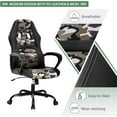 thumbnail image 3 of PC Gaming Chair Office Chair High Back Chair Ergonomic Computer Desk Chair Racing Chair for Women Men, PU Leather Chair Height Adjustable Task Chair w/Metal Base Headrest Armrest (), 3 of 7