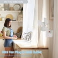 thumbnail image 3 of Socket Ceiling Fans with Plug Adapter,Mini Quiet Electric Fan with Flexible Gooseneck Plug and Light Bulb Base, Home Socket Kitchen & Bathroom Fans, 3 of 7