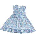 thumbnail image 2 of LOVZFMLL Girls' Summer Solid Color Short Sleeve Round-Neck Mesh Princess Dress For Kids, 2 of 3
