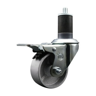 3 Inch Semi Steel Swivel 1-5/8 Inch Expanding Stem Caster Total Lock Brake SCC