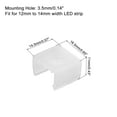 thumbnail image 2 of Uxcell LED Mounting Clips Holder Mounting Bracket Fit 12mm to 14mm Silicone Waterproof LED Strip Lighting 50 Pack, 2 of 5