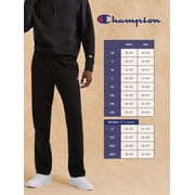 Champion Mens Open-Bottom Lounge Pants, Standard Fit, Lightweight Cotton Blend, Sizes S-4XL