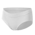 thumbnail image 3 of Ashirexll Seamless Underwear for Women, Solid Color Patchwork Briefs Panties Underwear Knickers Bikini Underpants White A M, 3 of 4
