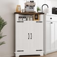 thumbnail image 1 of GloryStar White Corner Cabinet, Small Bathroom Storage Unit for Kitchen, Living Room, or Bathroom, 1 of 9