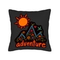 thumbnail image 4 of Set of 2 18x18in Throw Pillow Covers with Colorful Mountain and Floral Design Birds and Radiant Sun - Perfect for Couch Bed or Car, 4 of 8