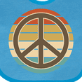 thumbnail image 4 of Inktastic Retro Peace Sign Sunset Boys or Girls Baby Bib, 4 of 4