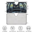thumbnail image 4 of Black Cat Car Windshield Sun Shade Cute Animal Fold-able UV Ray Sun Visor Protector Sunshade to Keep Your Vehicle Cool 55"x30", 4 of 7