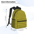 thumbnail image 2 of Balery Yellow Checkered Plaid Mochila para Mujeres y Hombres, Mochila Ligera Casual para Viajes, Mochila Clásica Básica para la Universidad, 2 of 6