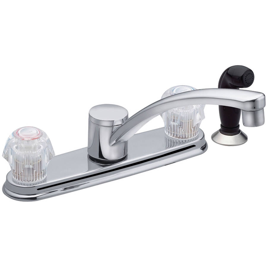 Moen Ca87681 Chrome Touch Control 2 Handle Low Arc Kitchen Faucet Walmartcom Walmartcom