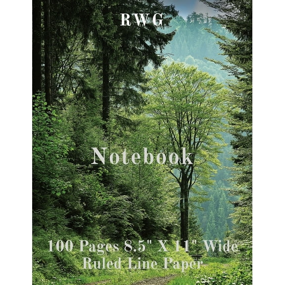 Notebook: 100 Pages 8.5" X 11" Wide Ruled Line Paper, (Paperback)