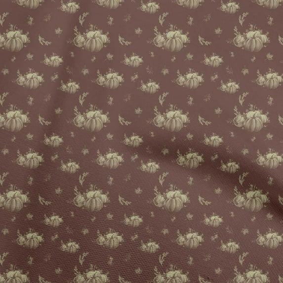 oneOone Cotton Jersey Brown Fabric Harvest Fabric For Sewing Printed Craft Fabric By The Yard 58 Inch Wide