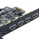 thumbnail image 2 of USB 3.2 PCIE Expansion Card PCIE 1X to USB 3.2 TYPE-C USB 3.2 Gen1 Adapter Multiplier USB3.2 PCI E C, 2 of 5