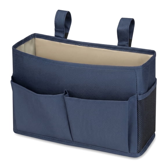 THDFTDT Bedside Caddy – Large Capacity Organizer with Phone Pocket, 11.8x4.3x7.9 In, Water-Resistant Polyester, for Dorm Beds, RVs & Hospitals