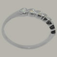thumbnail image 4 of LBG British Made 925 Sterling Silver Natural Opal Womens Promise Ring - 33 size options - Size 4.5, 4 of 9