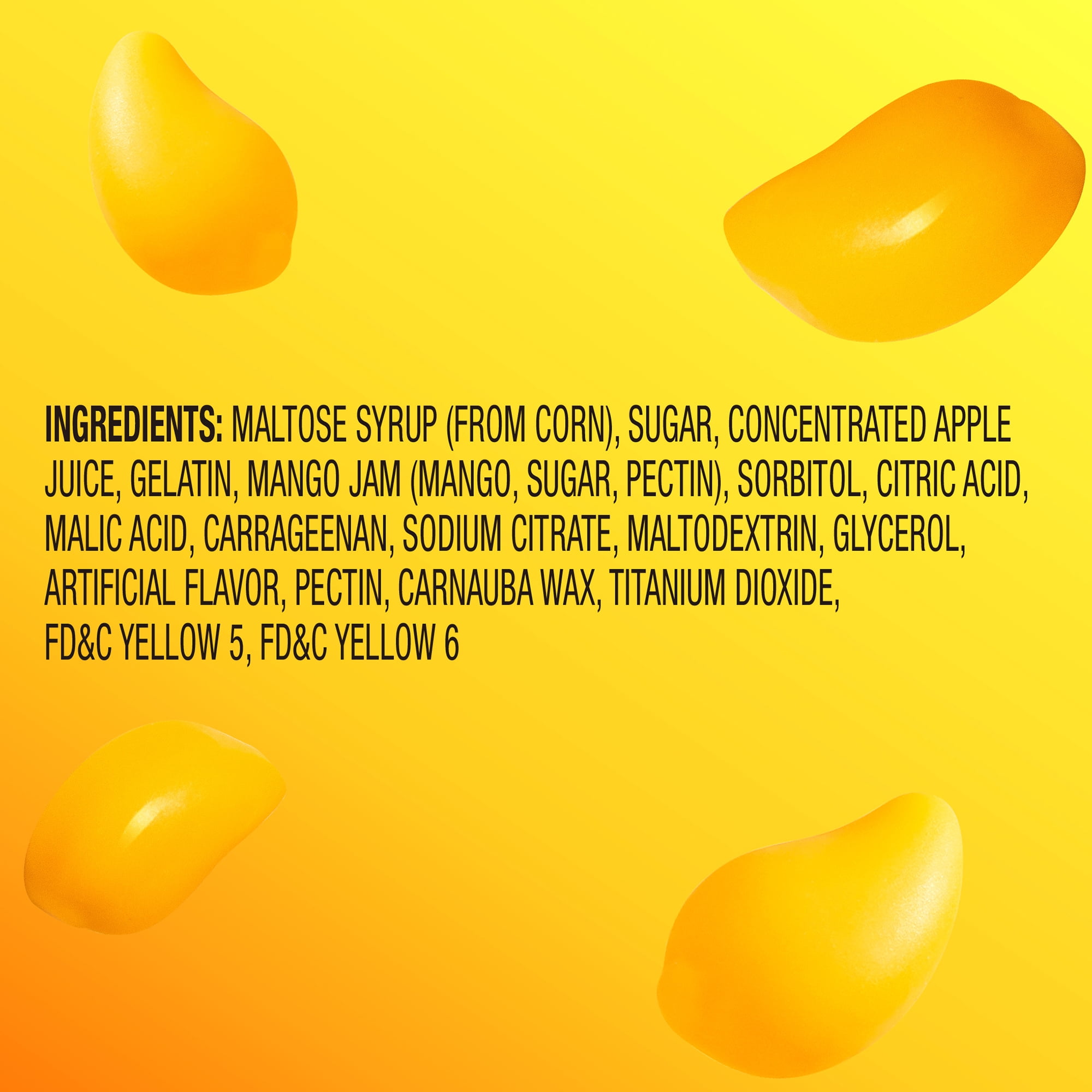 AMOS Peelerz Mango, Peelable Gummy Candy, Real Fruit Flavor, 1 Count, 5 oz Bag