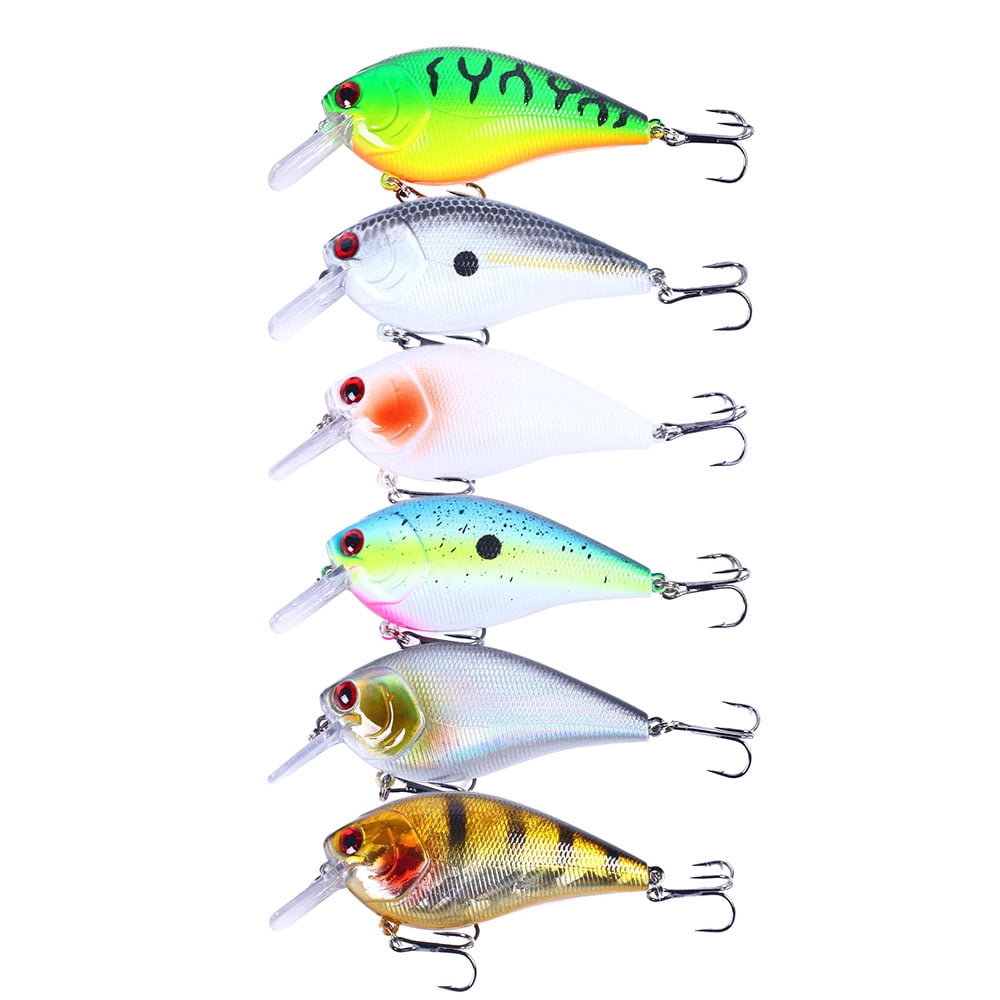 HENGJIA Bass Crankbaits, Crankbait for Bass Fishing, 3.35inches Shallow Diving Crank Bait Plopper Fishing Lure, Square Bill Crank bait Fishing Lures for Freshwater/Saltwater Trout Bass
